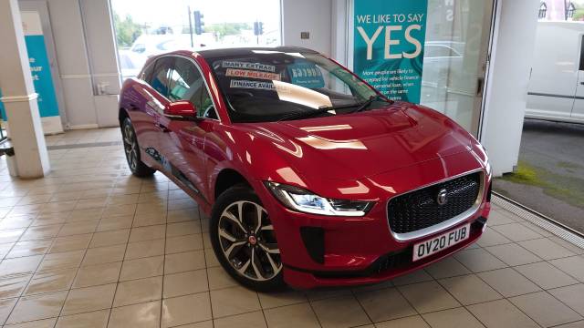 Jaguar I-Pace 0.0 294kW EV400 HSE 90kWh Auto Sat Nav 360° Camera Panoramic Roof Leather Trim Hatchback Electric Firenze Red